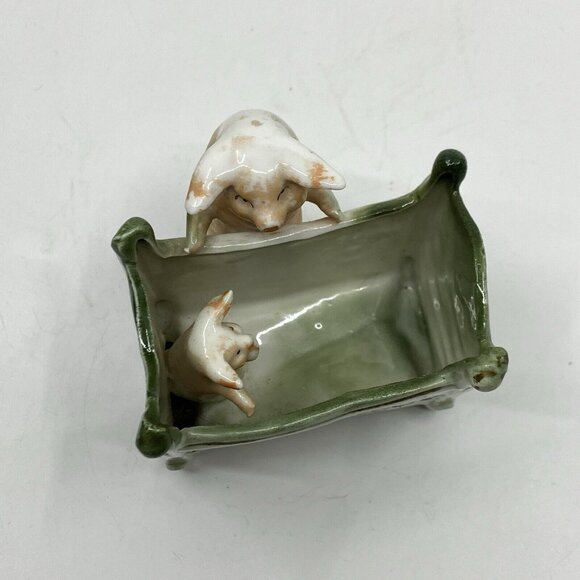 Antique Vintage German Pig Cradle Fairing Sausage Funny Novelty Figurine - Picture 5 of 10